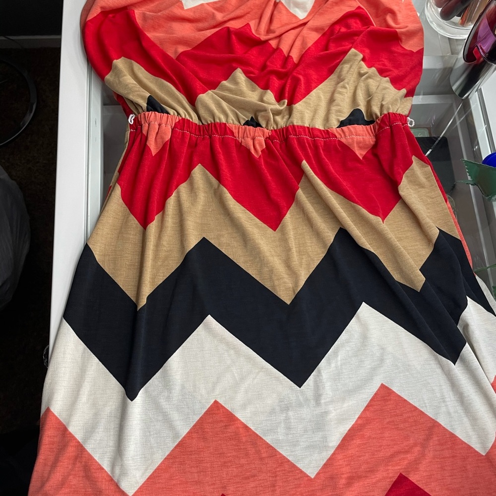 Chevron summer mini dress